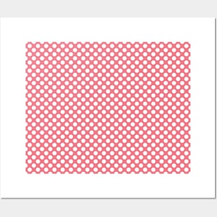 Polka Dot Collection - Red and White Pattern Posters and Art